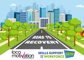thumbnail-Graphic showing a road into the city depicting a road for business recovery